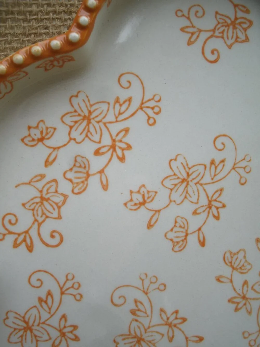 Vintage Temptations by Tara Floral Lace Stoneware Tart Dish